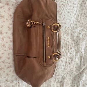 Miu Miu Hobo Saddle Brown Bag